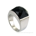 2016 hot selling black big gemstone single ring designs for man